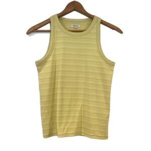 Madewell Ribbed Westville Tank Top Crisp Pear Yellow Small Summer